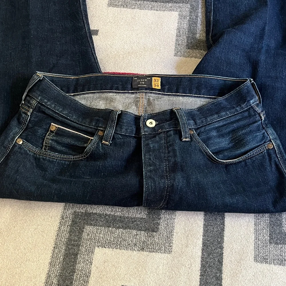 J. Crew Dark Indigo Straight Leg Jeans - Picture 5 of 6